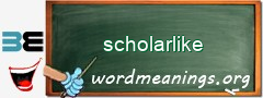WordMeaning blackboard for scholarlike